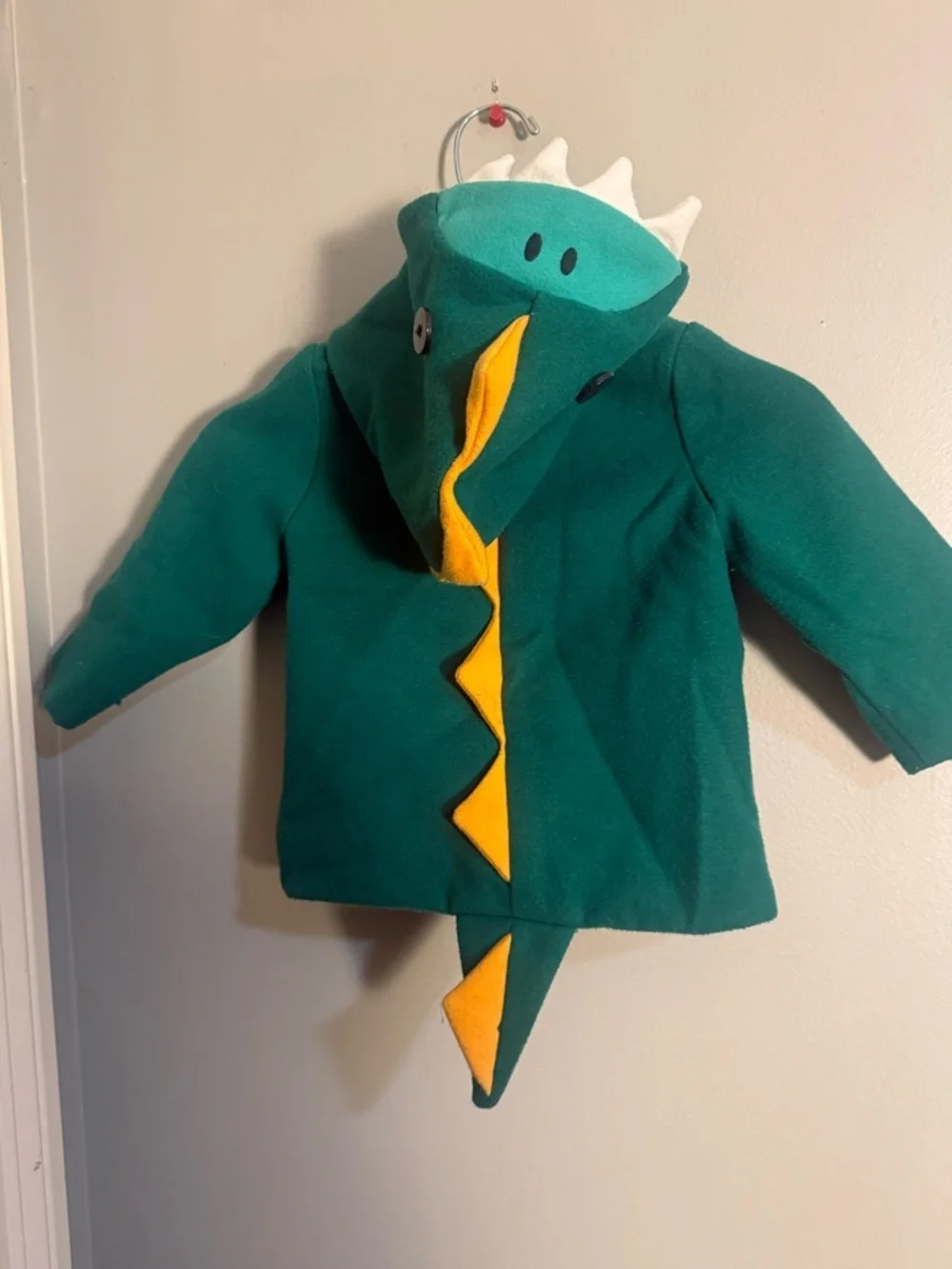 Cat & Jack Toddler Dinosaur Hooded Coat Jacket Green Yellow 12M Costume